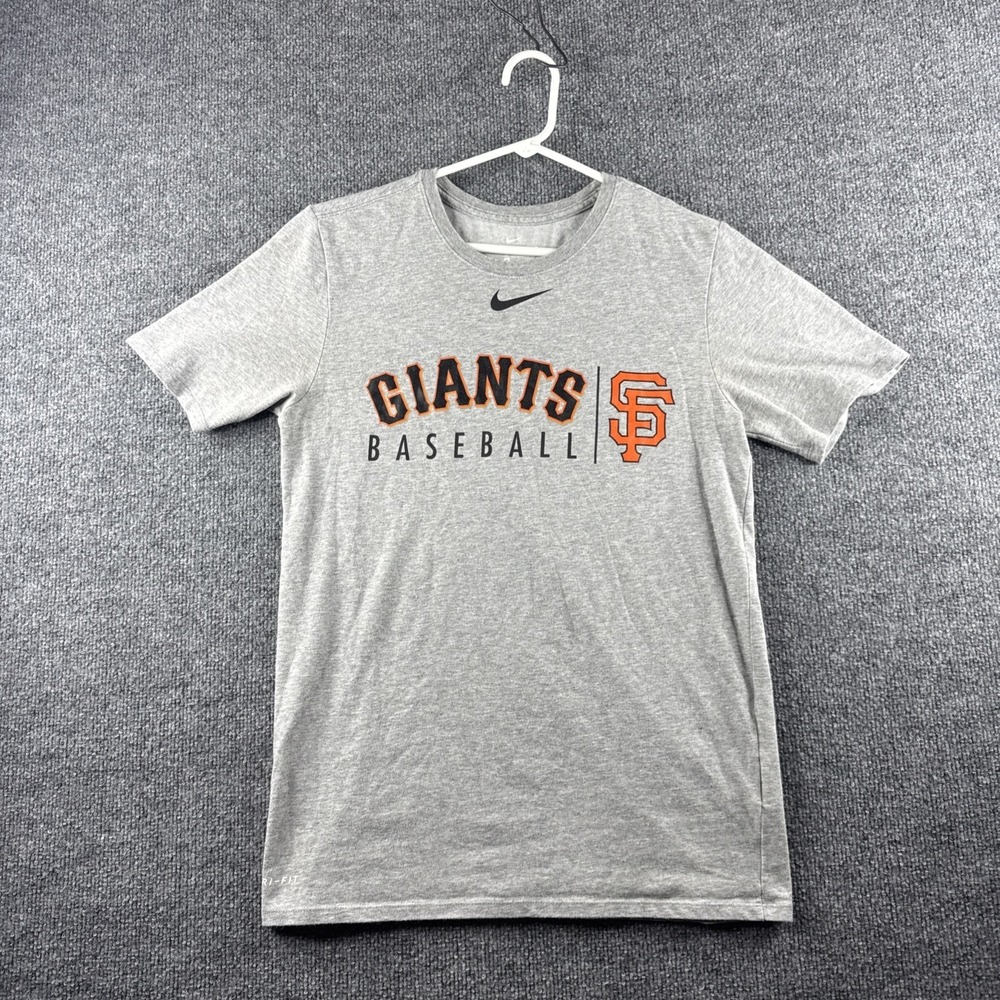 San Francisco Giants Shirt Mens S Gray Short Sleeve MLB Baseball Nike Dri-Fit